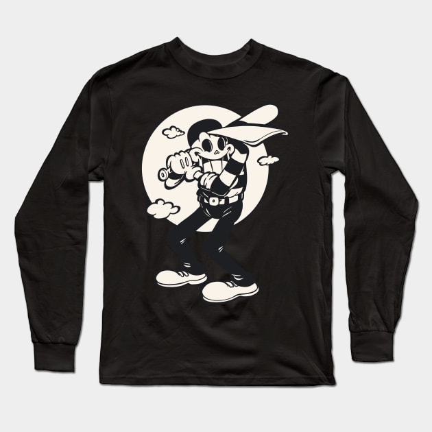 SportySkull - Baseball Long Sleeve T-Shirt by TomiAx